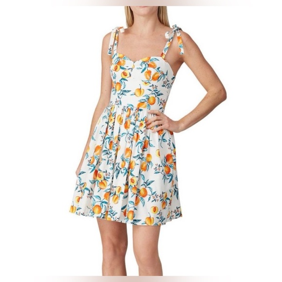 Amanda Uprichard Harmony Dress In Peaches - Picture 2 of 10